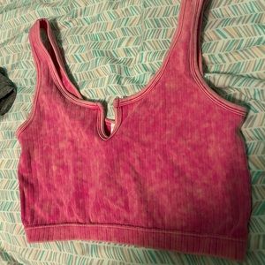 hot pink crop top